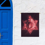 Fiery Star of David Print Garden Flag