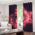 Fiery Star of David Print Grommet Curtains