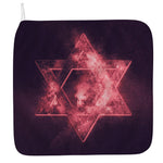 Fiery Star of David Print Hand Towel