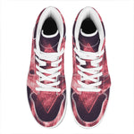 Fiery Star of David Print High Top Leather Sneakers