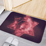 Fiery Star of David Print Indoor Door Mat