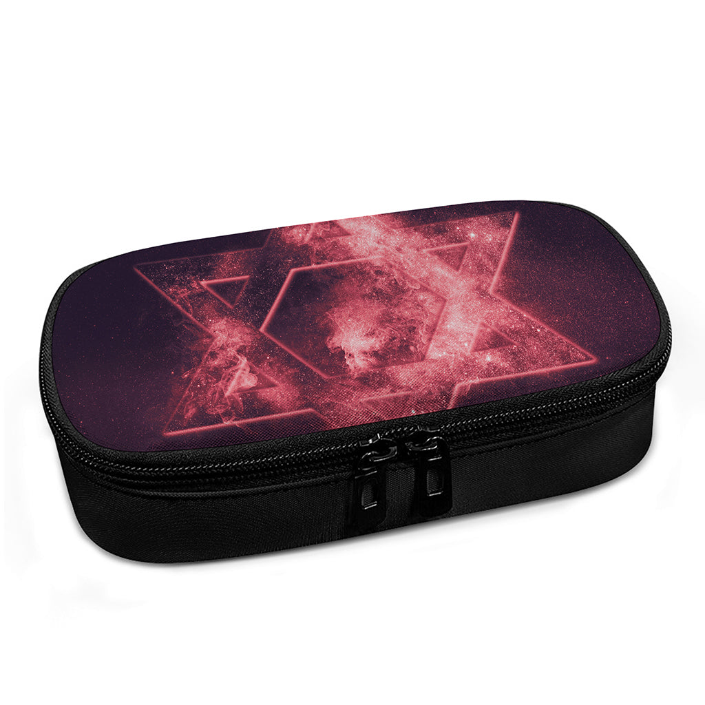 Fiery Star of David Print Insulin Cooler Travel Case