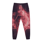 Fiery Star of David Print Jogger Pants