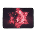 Fiery Star of David Print Kitchen Mat