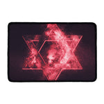 Fiery Star of David Print Kitchen Mat