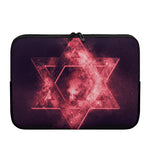 Fiery Star of David Print Laptop Sleeve