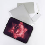 Fiery Star of David Print Laptop Sleeve