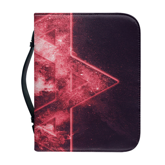 Fiery Star of David Print Leather Bible Cover