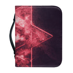 Fiery Star of David Print Leather Bible Cover