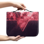 Fiery Star of David Print Leather Bible Cover