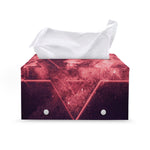 Fiery Star of David Print Leather Tissue Box Cover