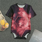 Fiery Star of David Print Men's Bodysuit