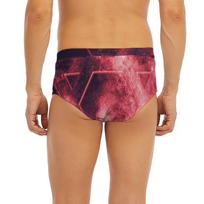 Fiery Star of David Print Men's Briefs