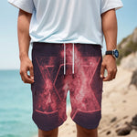 Fiery Star of David Print Men's Cargo Shorts