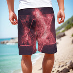 Fiery Star of David Print Men's Cargo Shorts