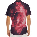Fiery Star of David Print Men's Deep V-Neck Shirt