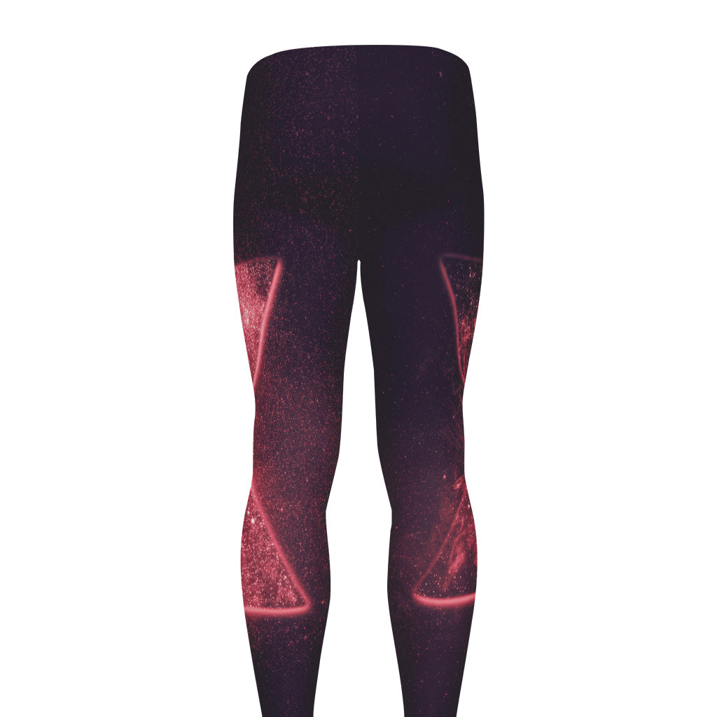 Fiery Star of David Print Men's leggings
