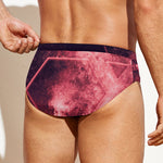 Fiery Star of David Print Men's Swim Briefs