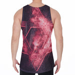 Fiery Star of David Print Men's Velvet Tank Top