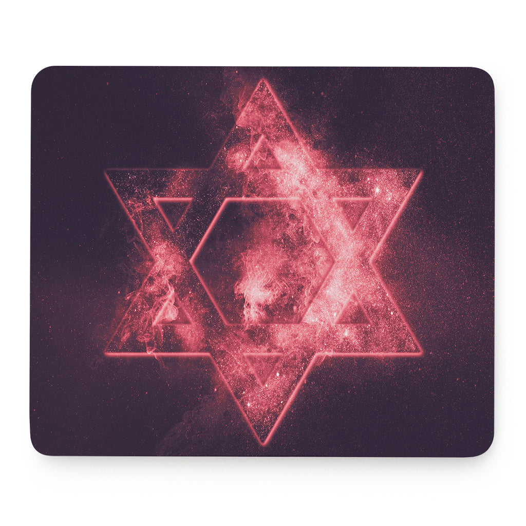 Fiery Star of David Print Mouse Pad