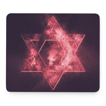 Fiery Star of David Print Mouse Pad