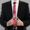 Fiery Star of David Print Necktie