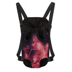 Fiery Star of David Print Pet Carrier Backpack