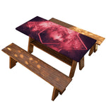 Fiery Star of David Print Picnic Table Cover