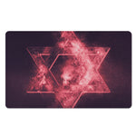 Fiery Star of David Print Polyester Doormat