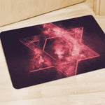 Fiery Star of David Print Polyester Doormat