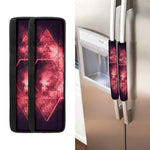 Fiery Star of David Print Refrigerator Handle Covers