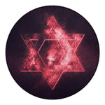 Fiery Star of David Print Round Blanket