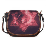 Fiery Star of David Print Saddle Bag