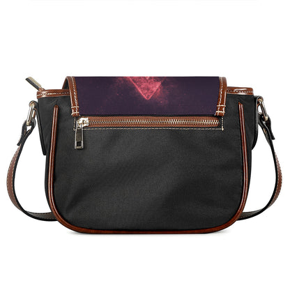 Fiery Star of David Print Saddle Bag