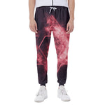 Fiery Star of David Print Scuba Joggers