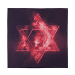 Fiery Star of David Print Silk Bandana
