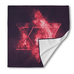 Fiery Star of David Print Silk Bandana