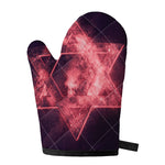Fiery Star of David Print Single Oven Mitt