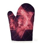 Fiery Star of David Print Single Oven Mitt
