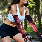 Fiery Star of David Print Sun Protection Arm Sleeves