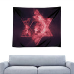 Fiery Star of David Print Tapestry