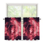 Fiery Star of David Print Tier Curtains