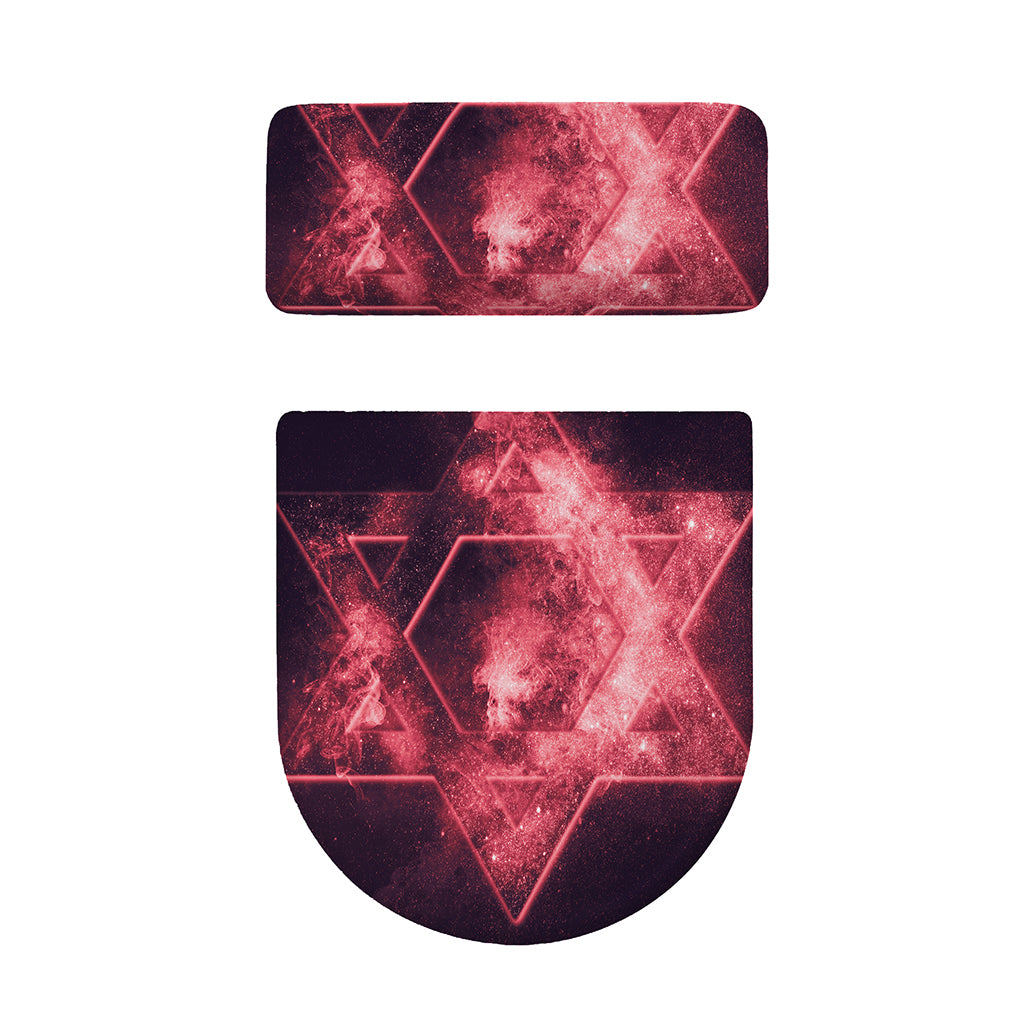 Fiery Star of David Print Toilet Lid And Tank Cover Set