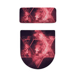 Fiery Star of David Print Toilet Lid And Tank Cover Set