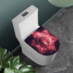 Fiery Star of David Print Toilet Lid Cover