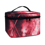 Fiery Star of David Print Travel Makeup Bag