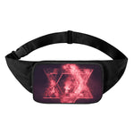 Fiery Star of David Print Waist Bag