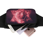 Fiery Star of David Print Waist Bag