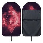 Fiery Star of David Print Waterproof Car Seat Cover