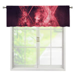 Fiery Star of David Print Window Valance